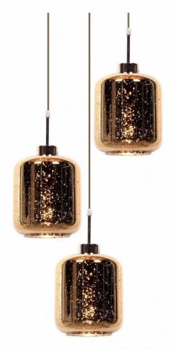 Подвесная люстра Lumina Deco Alacosmo LDP 6811-3 RD GD Подвесная люстра Lumina Deco Alacosmo LDP 6811-3 RD GD