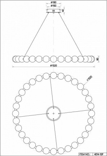 Подвесная люстра Favourite Gubbare 4014-10P Подвесная люстра Favourite Gubbare 4014-10P