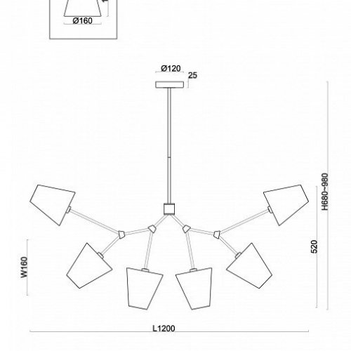 Потолочная люстра Hats FR5370CL-06B