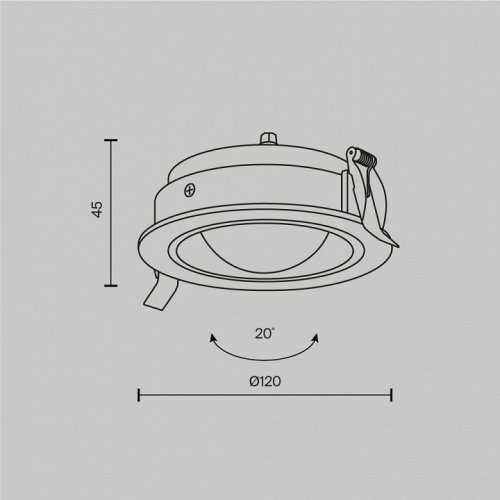 Точечный светильник Maytoni Lens DL105-12W3K-B