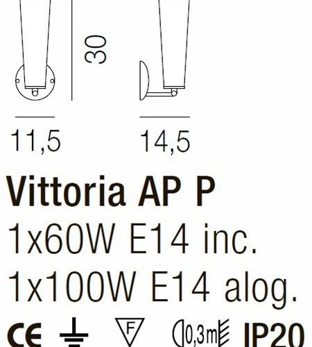 Бра Vistosi VITTORIA AP VITTORIA TO NI