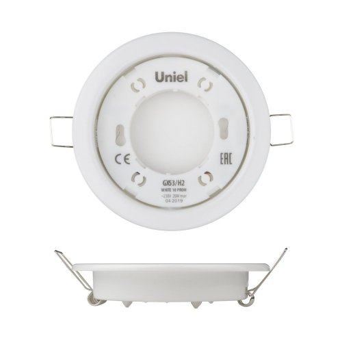 Встраиваемый светильник (UL-00005051) Uniel GX53/H2 White 10 Prom Встраиваемый светильник (UL-00005051) Uniel GX53/H2 White 10 Prom
