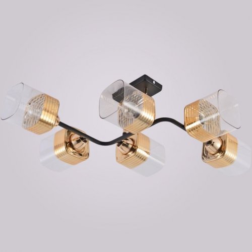 Потолочная люстра Reluce 01615-0.3-06 BK+FGD Потолочная люстра Reluce 01615-0.3-06 BK+FGD