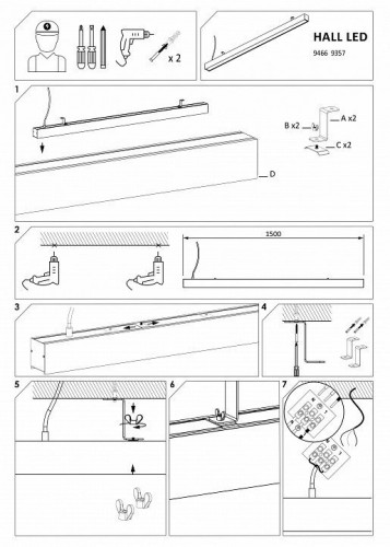 Подвесной светодиодный светильник Nowodvorski Hall Led 9466