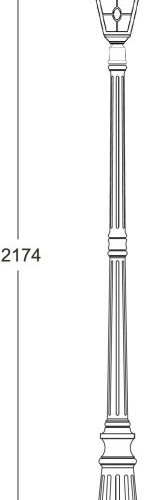 Наземный фонарь Oasis Light QUADRO M lead GLASS 79909MlgY Bl