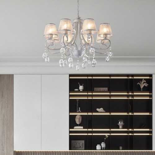 Потолочная люстра Arte Milano Amalfi-7146 337146/8 WT+SL Потолочная люстра Arte Milano Amalfi-7146 337146/8 WT+SL