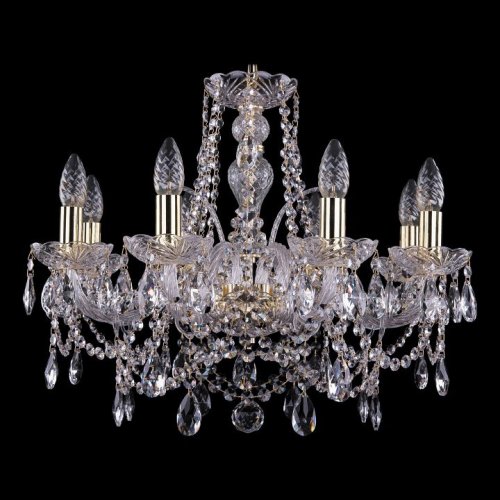 Подвесная люстра Bohemia Ivele Crystal 1411/8/195/G Подвесная люстра Bohemia Ivele Crystal 1411/8/195/G