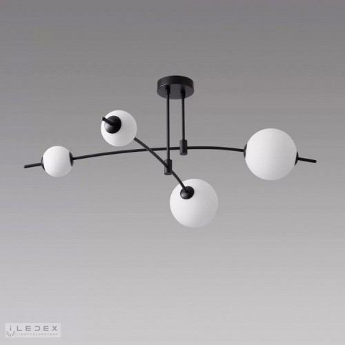 Потолочная люстра iLedex Epical 6827-4 BK+WH Потолочная люстра iLedex Epical 6827-4 BK+WH