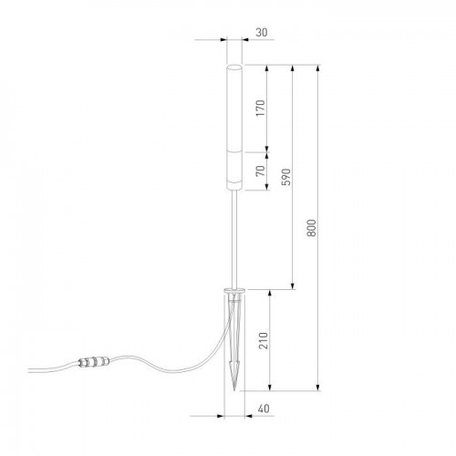 Ландшафтный светодиодный светильник Elektrostandard Invi 35155/F a072096