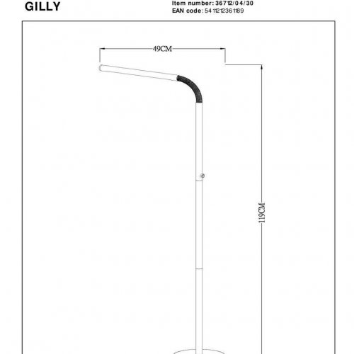 Торшер Lucide Gilly 36712/04/30