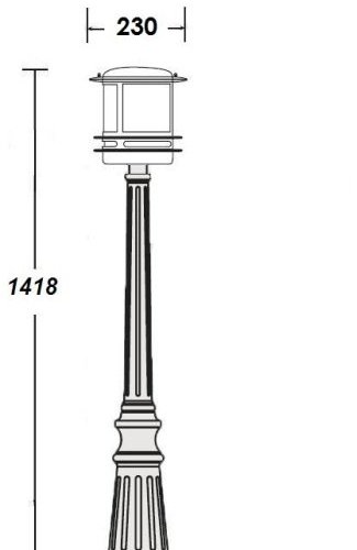 Наземный фонарь Oasis_Light TOKIO 68311 Bl opal