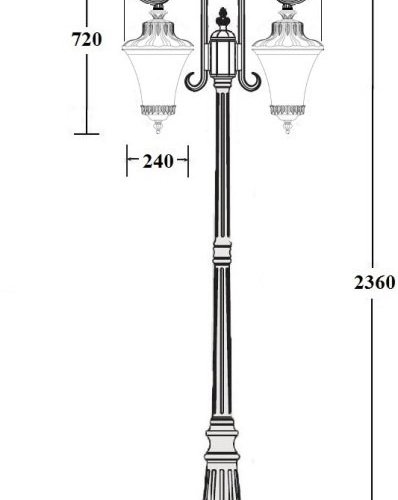 Наземный фонарь Oasis Light ELBA 86409A/18L Bl