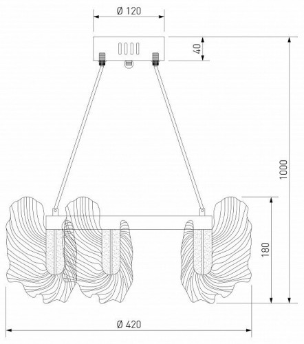 Подвесной светильник Bogates Farfalla 91140