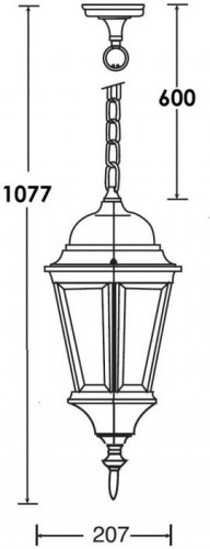 Уличный светильник подвесной Oasis Light ASTORIA 2 91405L cover Bl