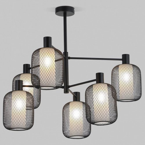 Потолочная люстра Eurosvet Voile 30191/6 черный Потолочная люстра Eurosvet Voile 30191/6 черный