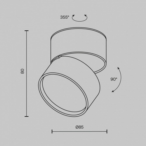 Точечный светильник Maytoni Onda C024CL-12W2.7K-B-1