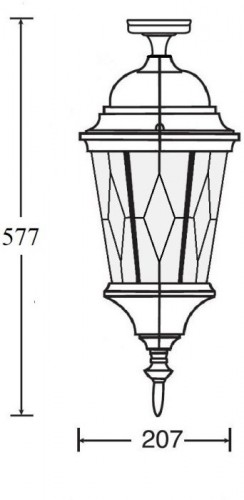 Потолочный светильник уличный Oasis Light ASTORIA 2M 91405MA cover Bl ромб