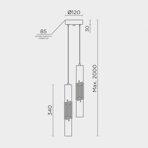 Подвесной светильник  ML.88987.2 CR
