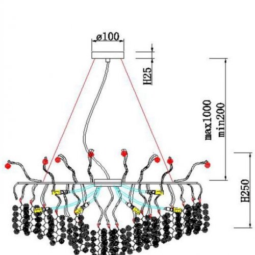Подвесная люстра Garda Decor 86-8016/600