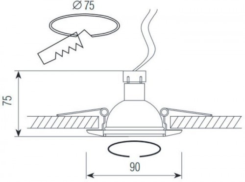 Точечный светильник Donolux N1582 N1591-Gold