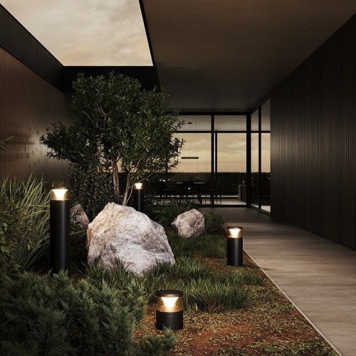 Наземный низкий светильник Maytoni Pyro O496FL-L21B3K