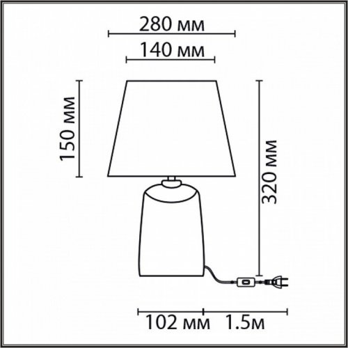 Интерьерная настольная лампа Sinna 8212/1T