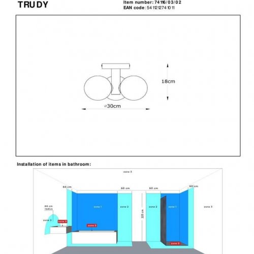 Потолочная люстра Lucide Trudy 74116/03/02