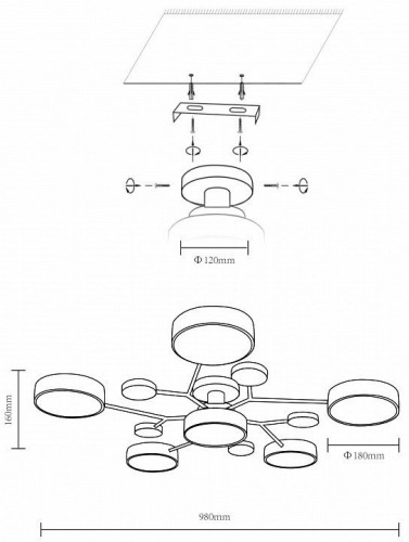 Потолочная люстра Velante 446-007-06