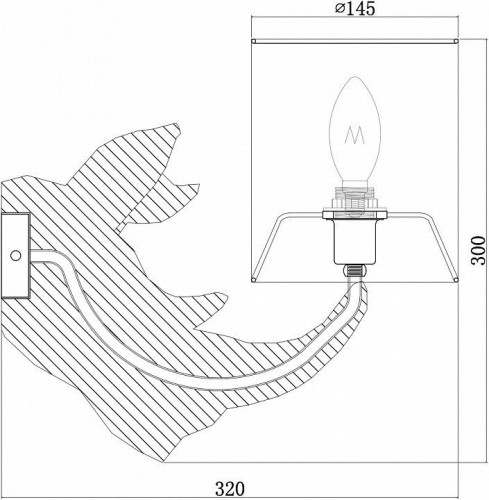 Бра Maytoni Nashorn MOD470WL-01W Бра Maytoni Nashorn MOD470WL-01W