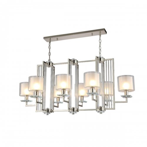 Подвесная люстра Crystal Lux Nicolas SP8 L1000 Nickel/White