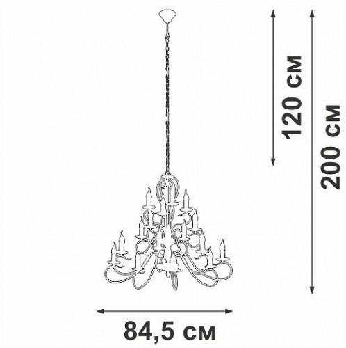 Подвесная люстра Vitaluce V1859-1/16