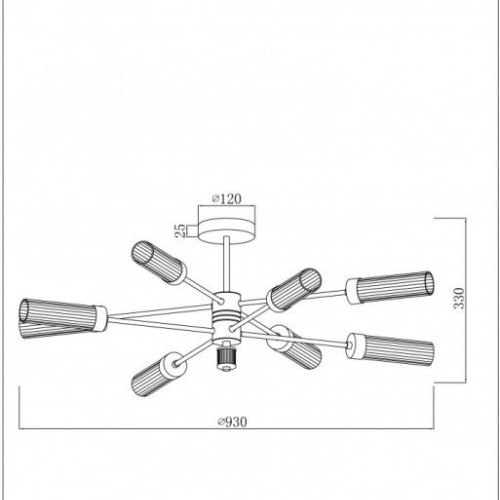 Потолочная люстра Evolution 15609-8 AN+CL