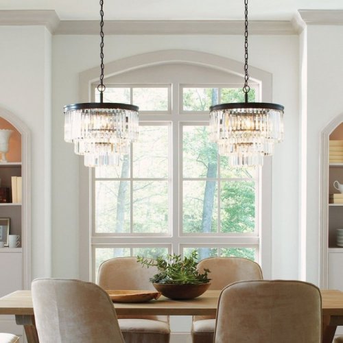 Подвесная люстра DeLight Collection 1920s Odeon KR0387P-6 black/clear Подвесная люстра DeLight Collection 1920s Odeon KR0387P-6 black/clear