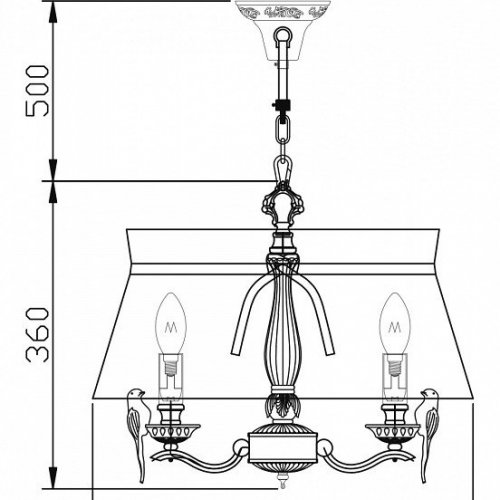 Подвесная люстра Maytoni Bird ARM013-33-W