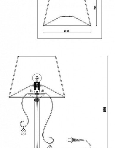 Настольная лампа Freya Simone FR2020-TL-01-BZ