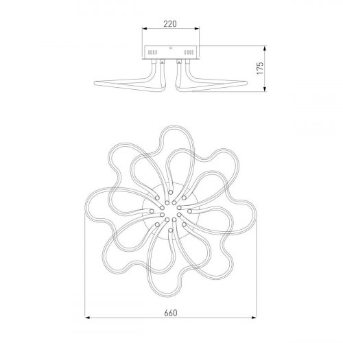 Потолочная светодиодная люстра Eurosvet Floret 90135/8 белый