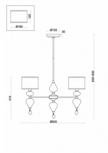 Потолочная люстра Freya Raise FR5369CL-03BS