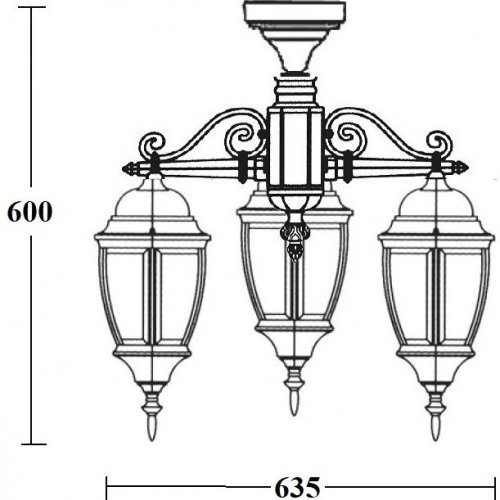 Потолочный светильник уличный ARSENAL L 91270LA/3 Bl