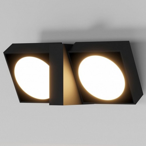 Садово-парковый настенный светодиодный cветильник Elektrostandard Twin 35170/D черный a064384