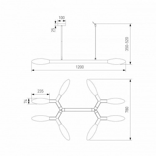 Потолочная люстра Eurosvet Covalent 30180 черный