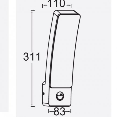 Настенный светильник уличный Oasis Light BRISBANE LED W2889-4K-Pir Gr Настенный светильник уличный Oasis Light BRISBANE LED W2889-4K-Pir Gr