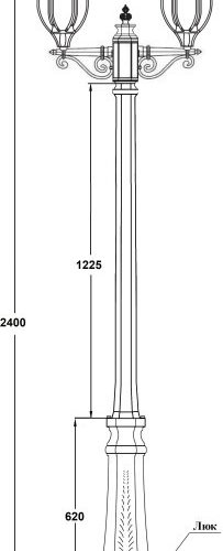 Наземный фонарь Oasis Light GENUYA 92109A 029 Bl Наземный фонарь Oasis Light GENUYA 92109A 029 Bl