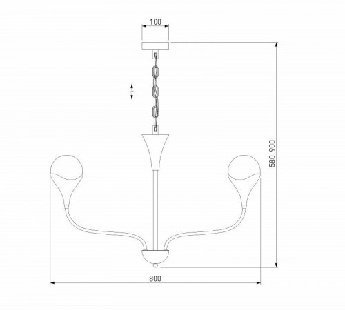 Подвесная люстра Eurosvet Calyx 60169/8 никель