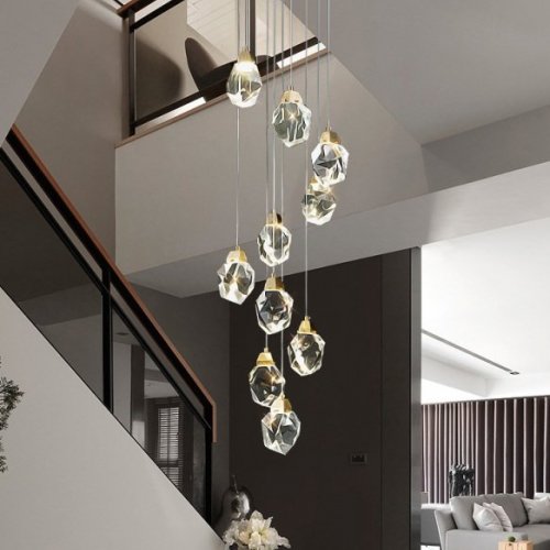 Подвесной светильник DeLight Collection Crystal rock II 9701P/10R brass