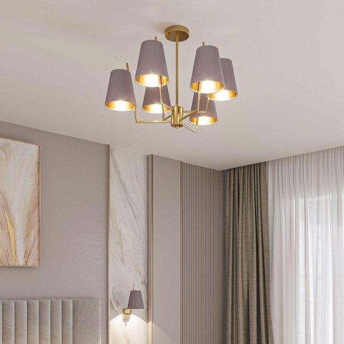 Подвесная люстра Eurosvet Topanga 60173/6 латунь a069017 Подвесная люстра Eurosvet Topanga 60173/6 латунь a069017