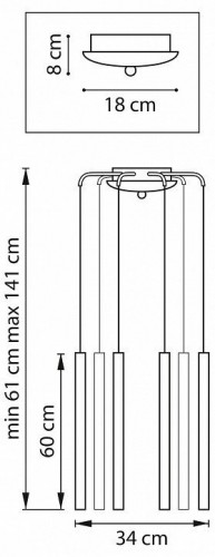 Подвесной светильник Lightstar Tubo L8T747347