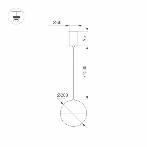 Подвесной светодиодный светильник Arlight SP-Emisfero-R200-16W Day4000 035991