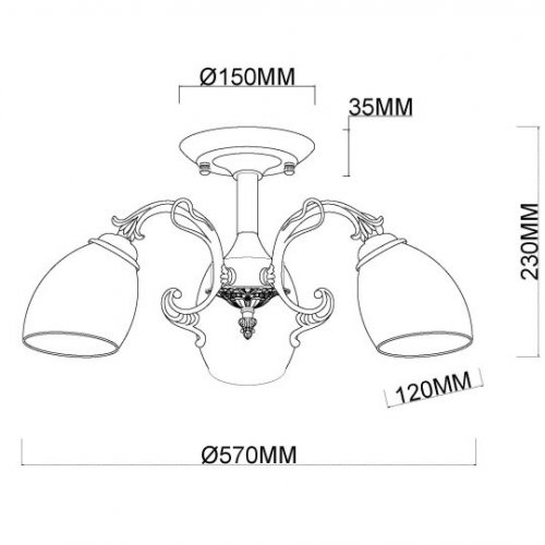 Потолочная люстра MyFar Biene MR1522-3C Потолочная люстра MyFar Biene MR1522-3C