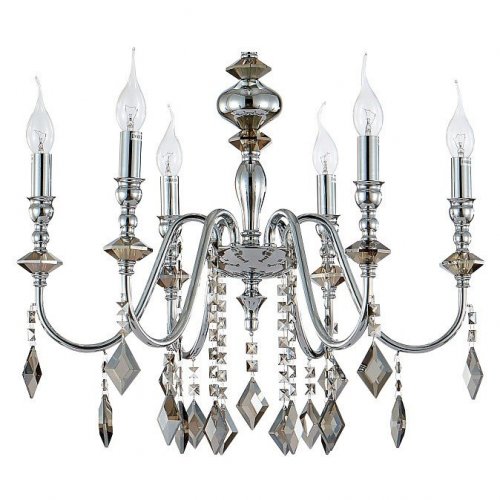 Подвесная люстра Crystal Lux MERCEDES SP6 CHROME/SMOKE Подвесная люстра Crystal Lux MERCEDES SP6 CHROME/SMOKE