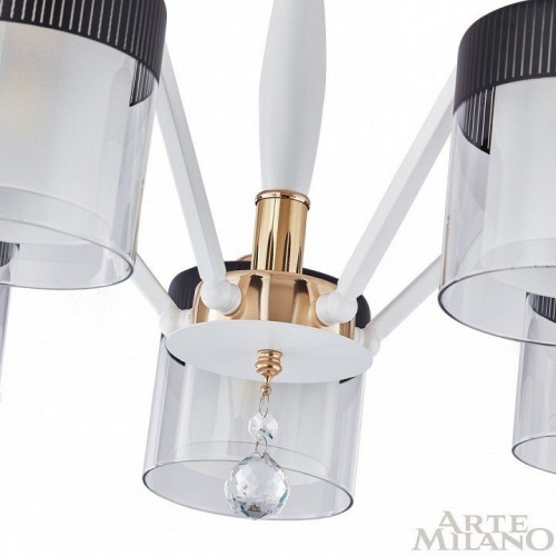 Потолочная люстра Arte Milano Napoli-2646 332646/5 FGD+WT Потолочная люстра Arte Milano Napoli-2646 332646/5 FGD+WT